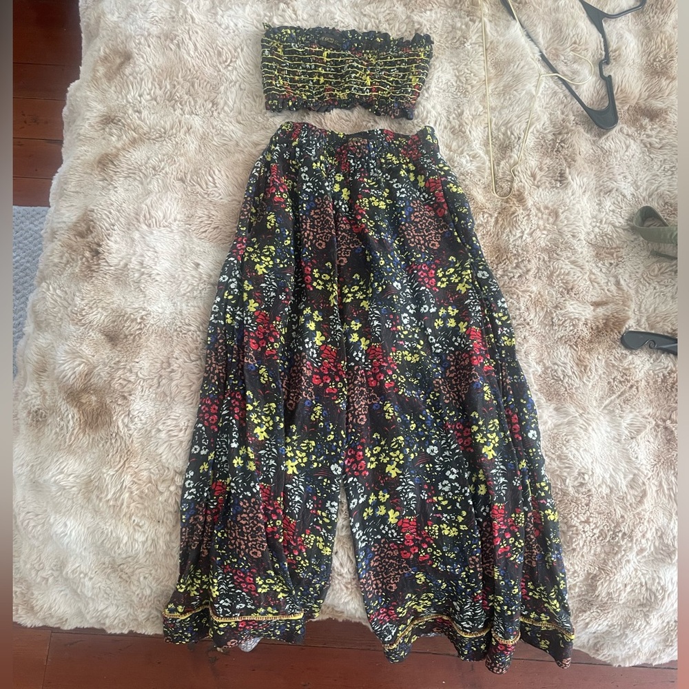 Floral Wide Leg Pants